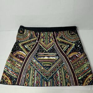 Raga Sequined Beaded Boho Festival Mini Skirt Women’s Size Medium